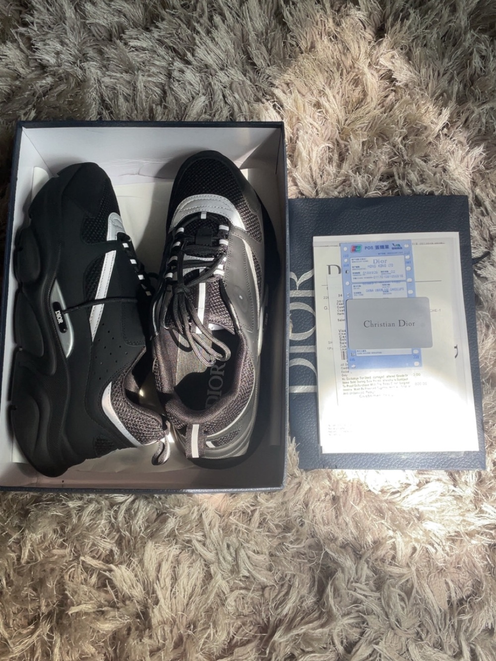 Dior Men’s Black and Gray Low-Top Sneakers